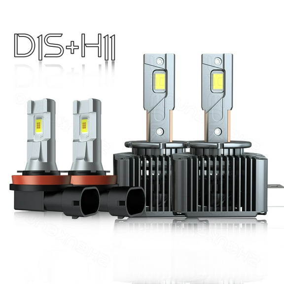 For Cadillac CTS 2008-2013 - QUAYUB 4x Front LED Hi/Lo Headlight   Fog Light Bulbs 6000K