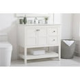 thumbnail image 2 of 36 inch Single Bathroom Vanity in White with Backsplash, 2 of 8