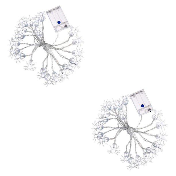 Wosthever Cadena de insectos Lámpara decorativa Atmósferas Iluminación de miedo Decoración Pared interior Funciona con pilas Blanco 2m 10 Blanco 2m 10 Luces 2piezas