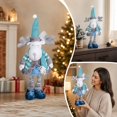 thumbnail image 5 of Sahpxhe Christmas Reindeer Plush Decor, 21 inch Adorable Blue Winter Standing Stuffed Toy for Home Table Fireplace Indoor Decorations, 5 of 6