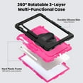 thumbnail image 2 of For Samsung Galaxy Tab S10 FE Plus Case 13.1 inch, 360 Rotating Shockproof Cover with Stand, Screen Protector, Shoulder Strap (SM-X620/X6266), Rose PC, 2 of 7