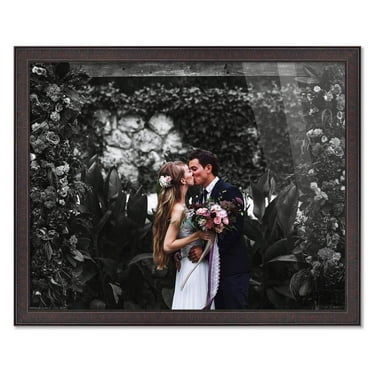 6x12 Frame Brown Picture Frame - Complete Modern Photo Frame Includes UV Acrylic Shatter Guard Front, Acid Free