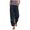 *Navy, variant on VBVC Women's Drawstring Cotton-Linen Harem Pants,Crochet Lace Hem Cropped Trousers For Women,Ladies Comfy Boho Beach Joggers with Pockets,Army Green,S-2XL