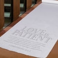 thumbnail image 2 of Fun Express Modern Letter Print Love Wedding Machine Made White Runner Rugs, 3' x 100', Stain Resistant, 2 of 2