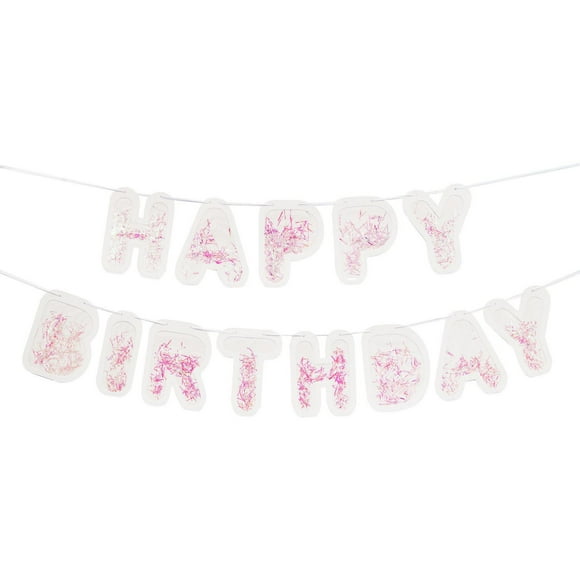 Bannière à confettis irisée Joyeux anniversaire