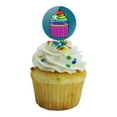 thumbnail image 5 of Cute Kawaii Lazy Cat in Rainbow Cupcake Cupcake Picks Toppers Decoration Set of 6, 5 of 6