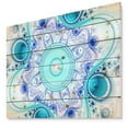 thumbnail image 1 of Design Art - Turquoise Wavy Curves and Circles, 1 of 5