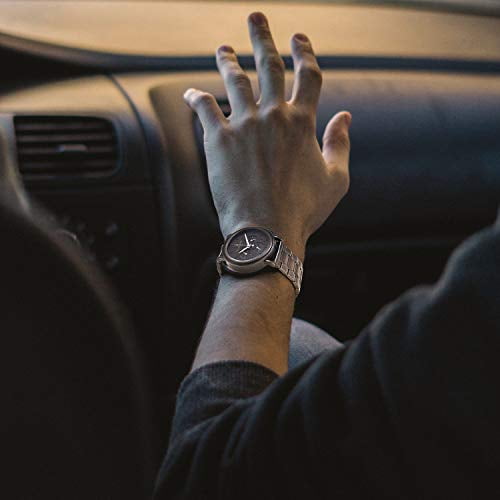 Mens Wooden Watches Luxury Stainless Steel Wood Watch for Men Chronograph Quartz Watches