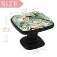thumbnail image 4 of 4 Pcs Square Cabinet Handle Cupboard Knob Drawer Pulls Handle Jungle Palm Hummingbird Drawer Knobs with Screws Furniture Decoration, 4 of 7