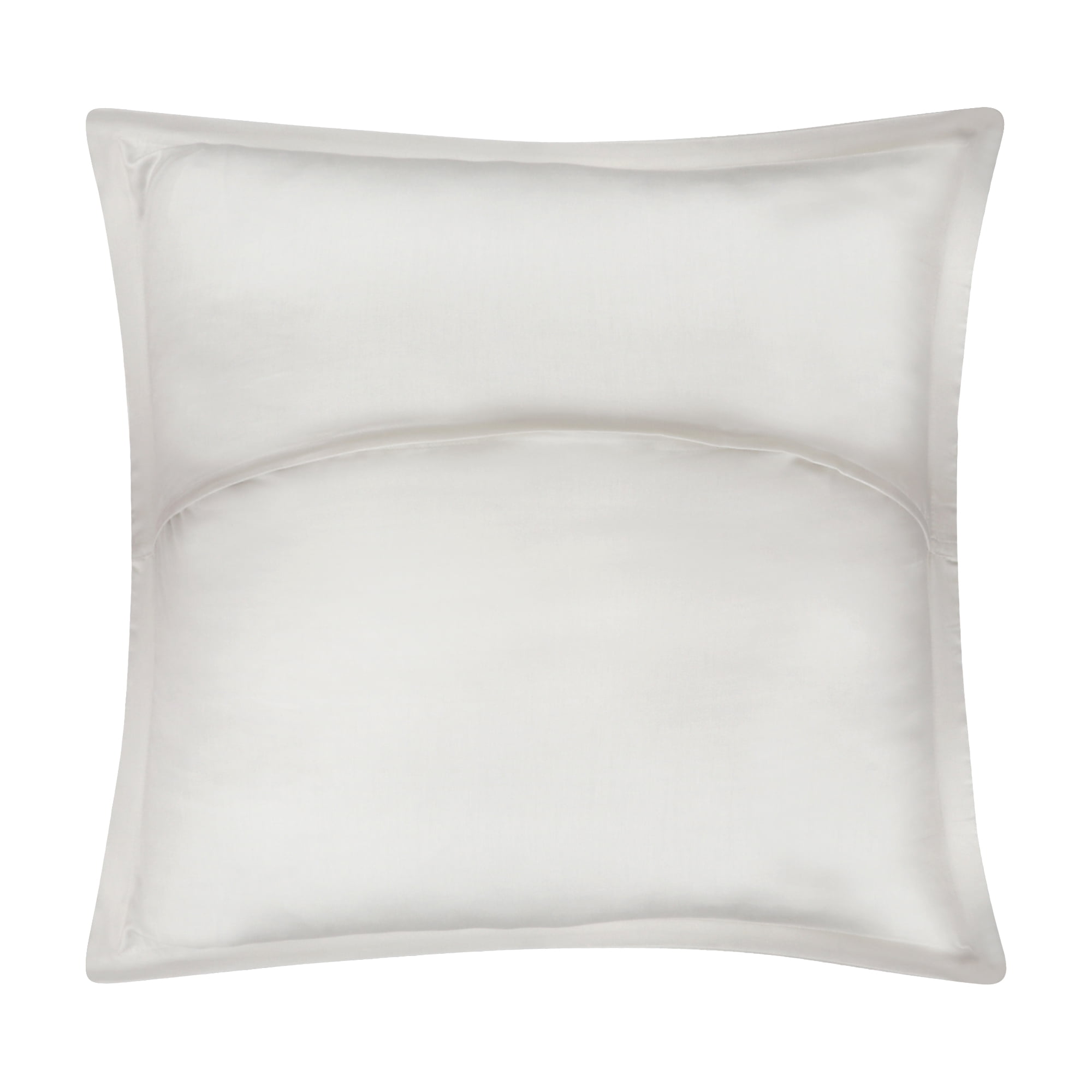 Delara GOTS Certified 100% Organic Cotton 2 Inch Flange Euro Sham Set of 2, 26"X26", Ivory
