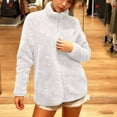 thumbnail image 6 of Wowcloth Woman's Coral Fleece Jacket, Long Sleeve with Front Zipper, Thermal Insulated for Casual Outdoor and Daily Wear, 6 of 9