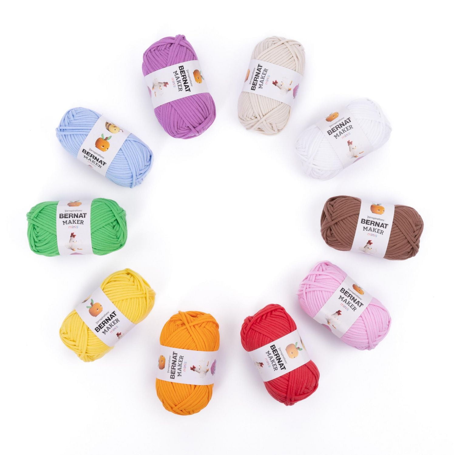 Bernat® Maker minis™ #5 Bulky Yarn, Classic 17.65oz/500g 610yd - 10 pack 50g/61yd each