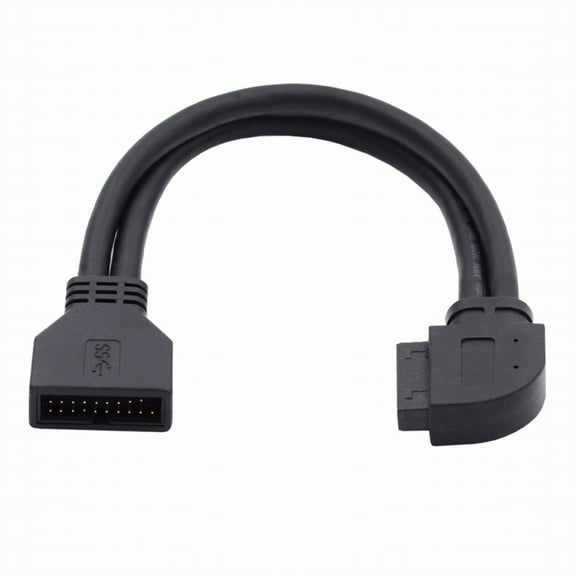 Xiwai Right Angled USB 3.0 20Pin 19Pin Male to Female Extension 5Gbps Cable 90 Degree for Motherboard Mainboard