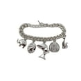 thumbnail image 2 of Women Silver Metal Bracelet Cat Elephant Pharaoh Charms Egyptian, 2 of 11