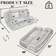 thumbnail image 3 of Oversize Human Dog Sofa Bed for Adult & Pets,Lazy Sofa with 5 Adjustable Position,Comfy Upholstered Loveseat with Pillows for Living Room Bedroom, 3 of 8
