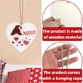 thumbnail image 4 of Wooden Craft Heart Shaped Decorative Pendant For Home & Event Decoration, Valentines Day Party & Wedding Decoration, Love Hanging Sign With I Love You Text 2D Flat Hanging, 4 of 4