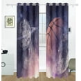 thumbnail image 2 of Coolnut Basketball Game Thermal Insulated Blackout Grommet Printed Window Curtain - 84x55 in - 100% Polyester 2 Panels, Stitchingstyles, 2 of 6