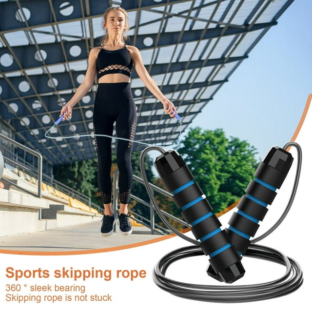 LJNYFDC Fitness Jump Rope Steel Wire Skipping Rope 300CM Adjustable Non Slip Handle Tangle Free Physical Testing Weight Training for Students Kids Adults