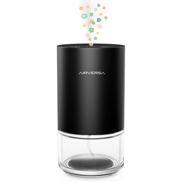 Waterless Essential Oil Diffuser Aromatherapy for Home, Bedroom, Car, Office, Desk, Battery Operated, 100mL Capacity, Small Diffuser for Pure Scent, Diffuseur D'Huile Essentiel AN9 Black