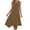 Khaki, variant on Sevevn Womens Dresses Sleeveless Round Neck Drawstring Casual Ruffle A-Line Mini Dress Great Gifts for Less Khaki S