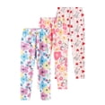 thumbnail image 3 of Rvasteizo Girls Leggings 3 Pack Wide Printed Elastic Waist Classic Build Kids Cropped Pants for 3-12 Years, 3 of 3