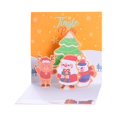 thumbnail image 2 of Kezqiaxn Christmas Cards Merry Christmas Card, Pop Up Christmas Gift Card, 3D Cute Holiday Greeting Cards Santa Snowman Reindeer Xmas Tree Set Christmas Cards for Kids, 2 of 6
