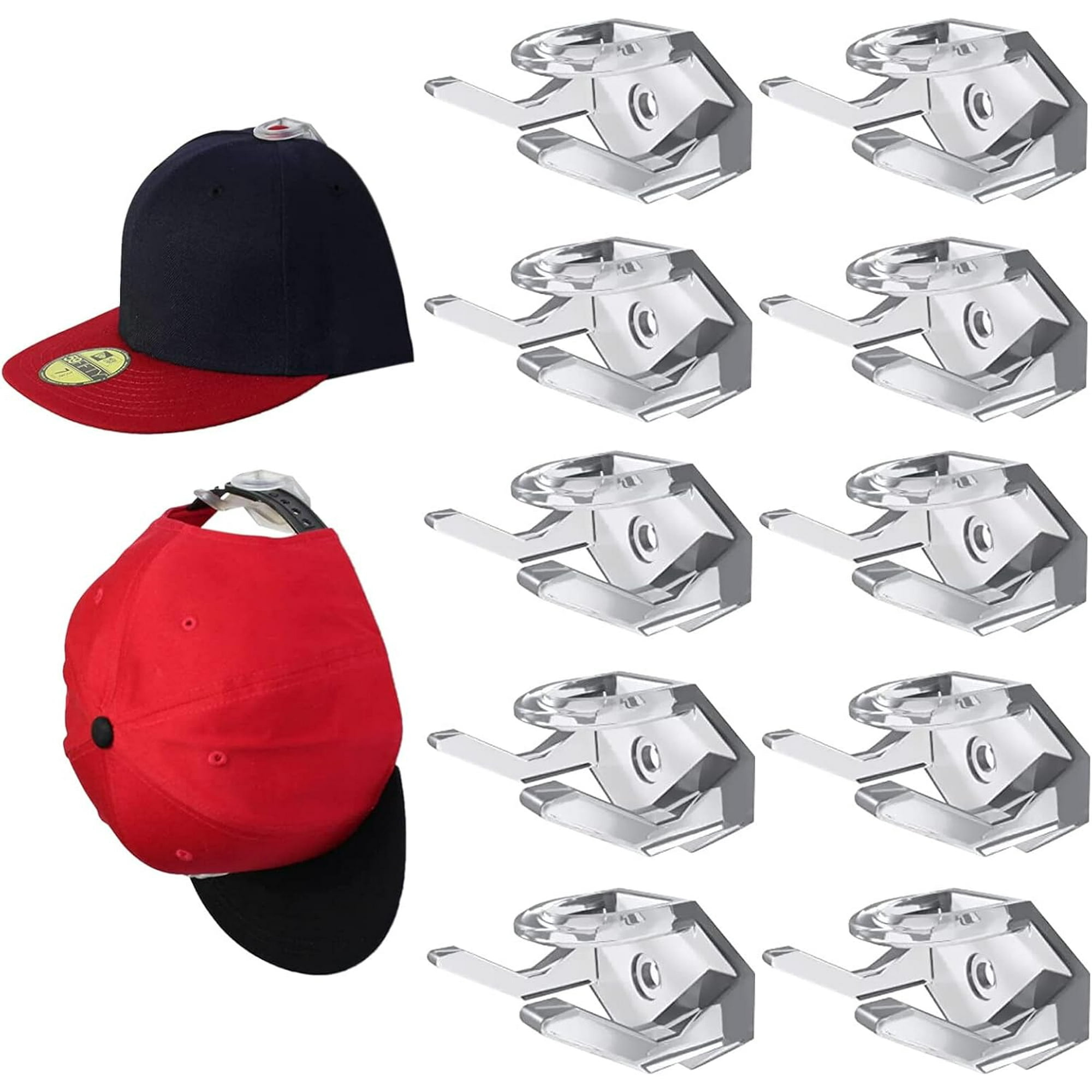 Adhesive Hat Hooks 10Pcs Hat Rack for Wall Adhesive Hat Holder Cap Hook Minimalist Hat Display Rack Hat Organizer Wall Mounted Walmart