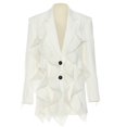 thumbnail image 1 of Gibobby Blazer para mujer Blazer casual para mujer de manga larga con frente abierto para trabajo oficina casual(Blanco,G), 1 of 4