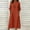 A_ Orange, variant on Summer Dresses for Women Stand Collar Partial Button Placket Flared Elbow Sleeve Straight Midi Dress Side Inset Pockets Loose Oversized Build Gray M