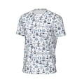 thumbnail image 6 of Wukai Dock Rudder Print Men's Short-Sleeved Mesh T-Shirt,Quick-Dry Short Sleeve Workout T-Shirt-Medium, 6 of 8