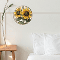 thumbnail image 6 of Kurmntregon Vintage Sunflowers Wall Clock Summer Floral For Kitchen Bathroom Silent Non Ticking Decorative Clock Battery Operated Home Office Living Room Decor Shop Hotel Round 10", 6 of 7