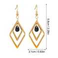 thumbnail image 3 of Dsscvnef Openwork Square Earrings for Teen Girls Minimalist Piercing Studs Earrings, 3 of 9