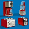 thumbnail image 4 of Kenmore Machine à Café Programmable 12 Tasses, Rouge/Acier Inoxydable, Contrôle de l'Arome, Affichage Numérique, Carafe en Verre, Filtre Réutilisable, Minuterie, Filtre à Eau au Charbon, 4 of 8