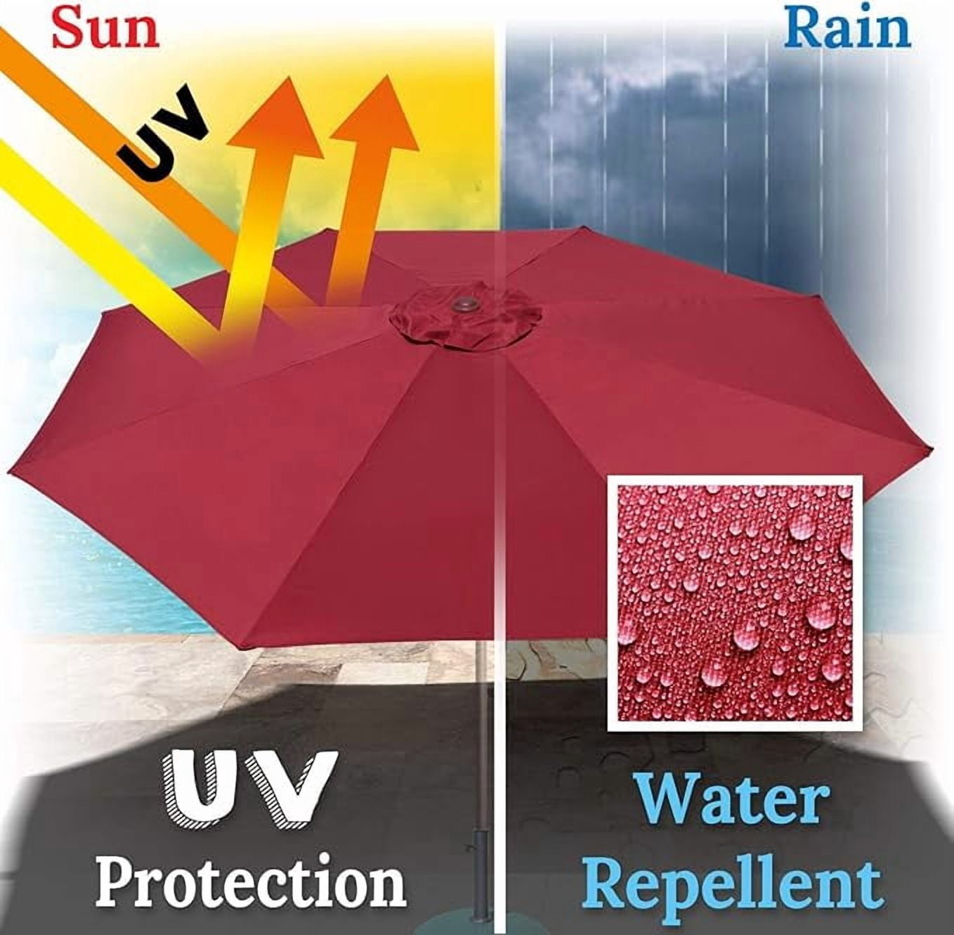 SOLAXO 10' Umbrella Canopy Top Cover Patio Replacement Top Cover 8 Ribs Outdoor Sunshade