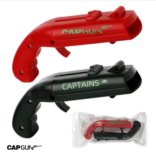Pistola de expulsión de tapa roja, abridor de botellas creativo, multifuncional, para lanzar cerveza, destornillador de tapa de botella ABS