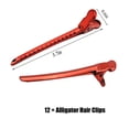 thumbnail image 4 of Hair Clips | 12 Pieces Hair Clips For Styling And Sectioning | Professional Hair Clips For Women Thick and Thin Hair (12Pack), Stainless Steel(Red), 4 of 5