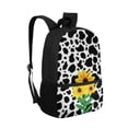 thumbnail image 2 of KUIFORTI Girls Cute Schoolbag 17 inch Sunflower Cow Print Stationery Schoolbag with Adjustable Strap and Compartment Study Accessories Organizer Bookbag, 2 of 6
