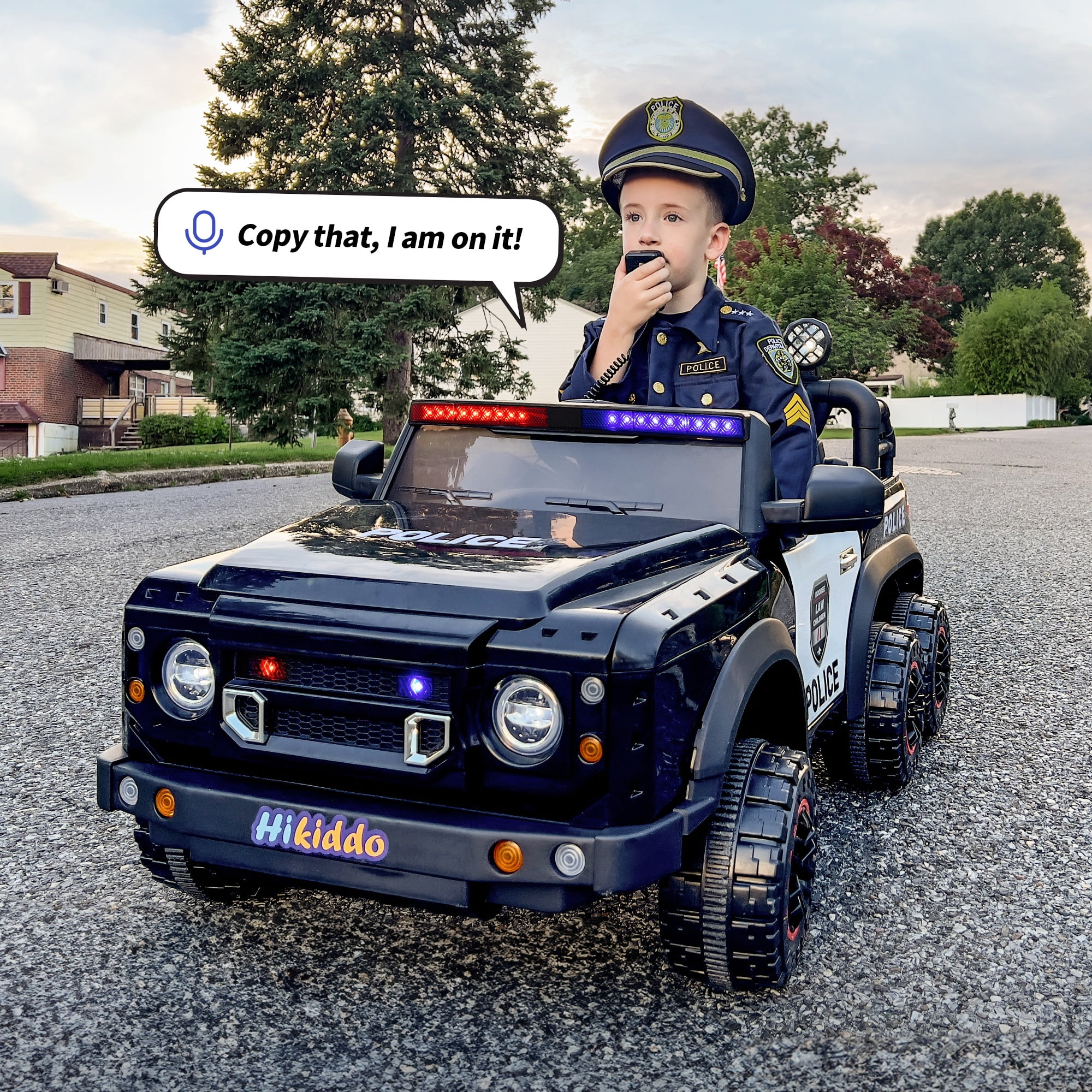 Hikiddo 24V 10Ah Ride on Toy Truck, 4WD 2 Seater Kids Electric Cars for Girl Boy w/ Remote, 4x200W Motor - Black