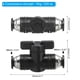 thumbnail image 2 of Válvula de bola neumática Uxcell 5/16", accesorios de conexión rápida, accesorios de tubo para control de flujo de aire, negro 1 pieza, 2 of 6