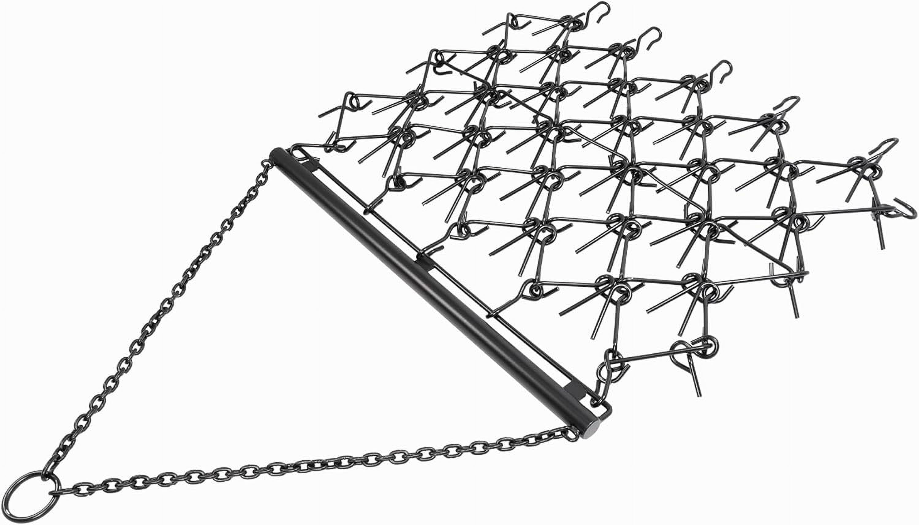 KOJEM 4'W x 4'L Chain Drag Harrow Compatible with Tractors ATV UTV Lawn Tractor Attachments