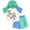 Mint Blue Toy Story, variant on Disney Winnie the Pooh Baby Boys' French Terry Hooded Tee and Shorts Set Burnt Orange