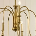 thumbnail image 6 of 9 Light Large Chandelier In Homestead Style-19.25 Inches Tall And 42 Inches Wide-Natural Brass Finish    -Traditional Installation Kichler Lighting, 6 of 7