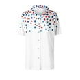 thumbnail image 5 of Memorial Day Shirt for Women Patriotic Women Shirt Shirt Womens Memorial Day Womens Tops Ladies Short Sleeved Shirt With Non Positioning Printed Buttons Lapel Shirt Cardigan Tops, 5 of 5