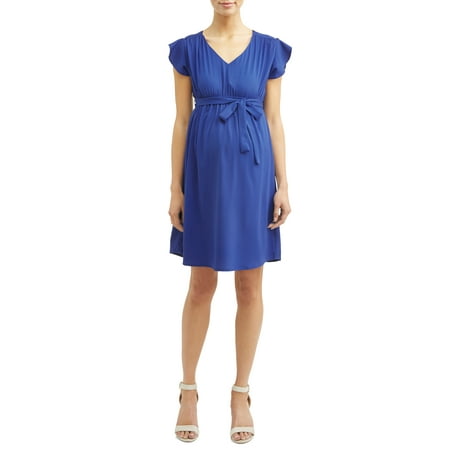Oh! MammaMaternity empire waist ruffle sleeves dress - available in plus