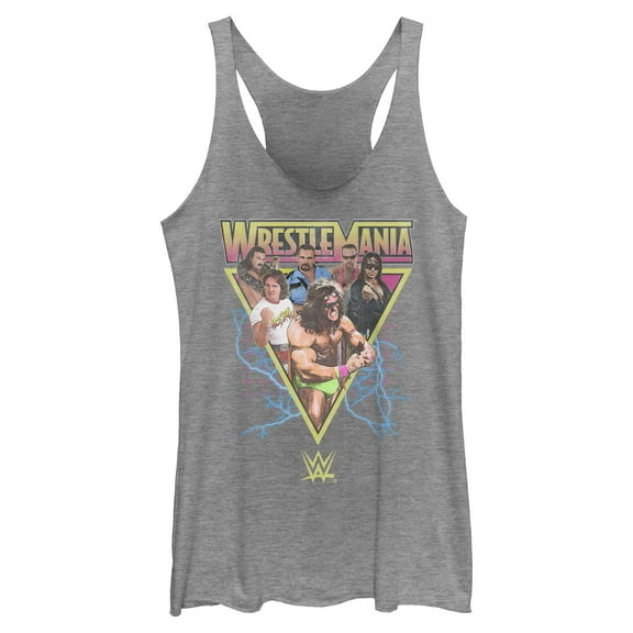 Womens WWE Retro Wrestlers Triangle Racerback Tank