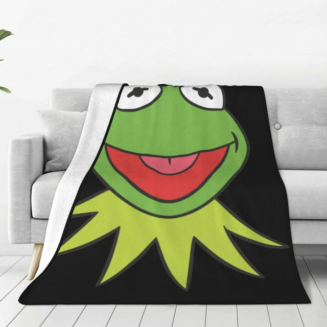 Manta de forro polar con forma de rana Gustavo para cama, sofá, manta de felpa suave y cálida para el hogar, camping, viajes, 80 x 60 pulgadas