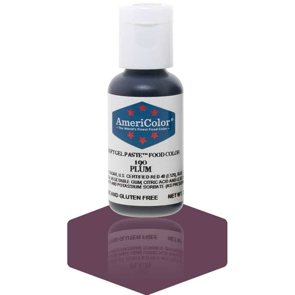 AmeriColor, Soft Gel Paste Food Color, Plum .75 oz