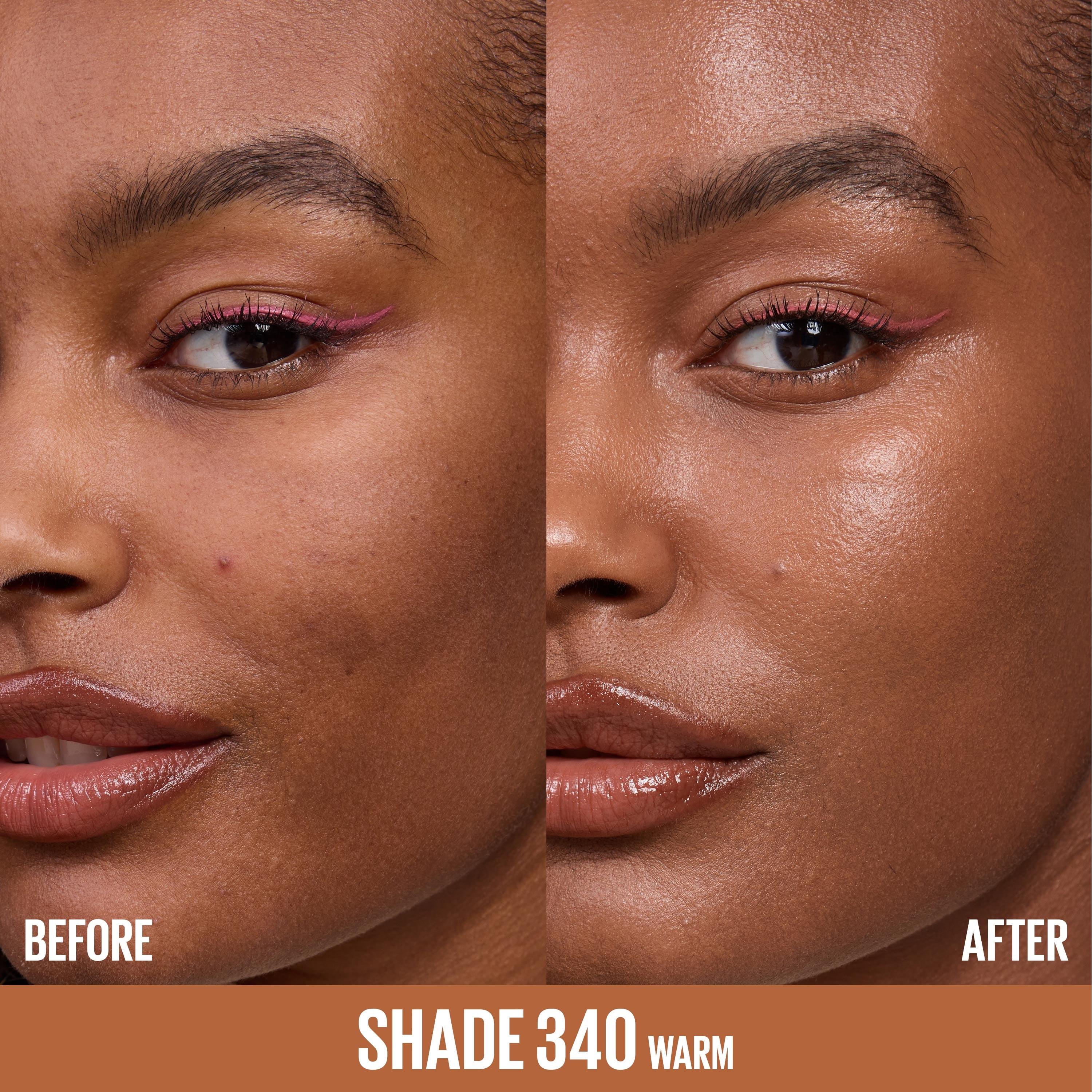 Maybelline Lifter Plump & Glow Foundation, Hyaluronic Acid, 340 Warm, 1 Piece