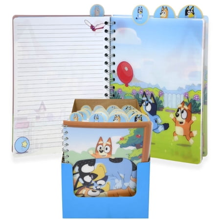 1 PC Bluey Tabbed Spiral 96pg Journal in PDQ