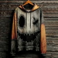 thumbnail image 3 of Halloween Hoodies for Men 2025 Funny Patchwork Graphic Hooded Sweatshirt with Pockets Halloween Pullover Tops, 3 of 4